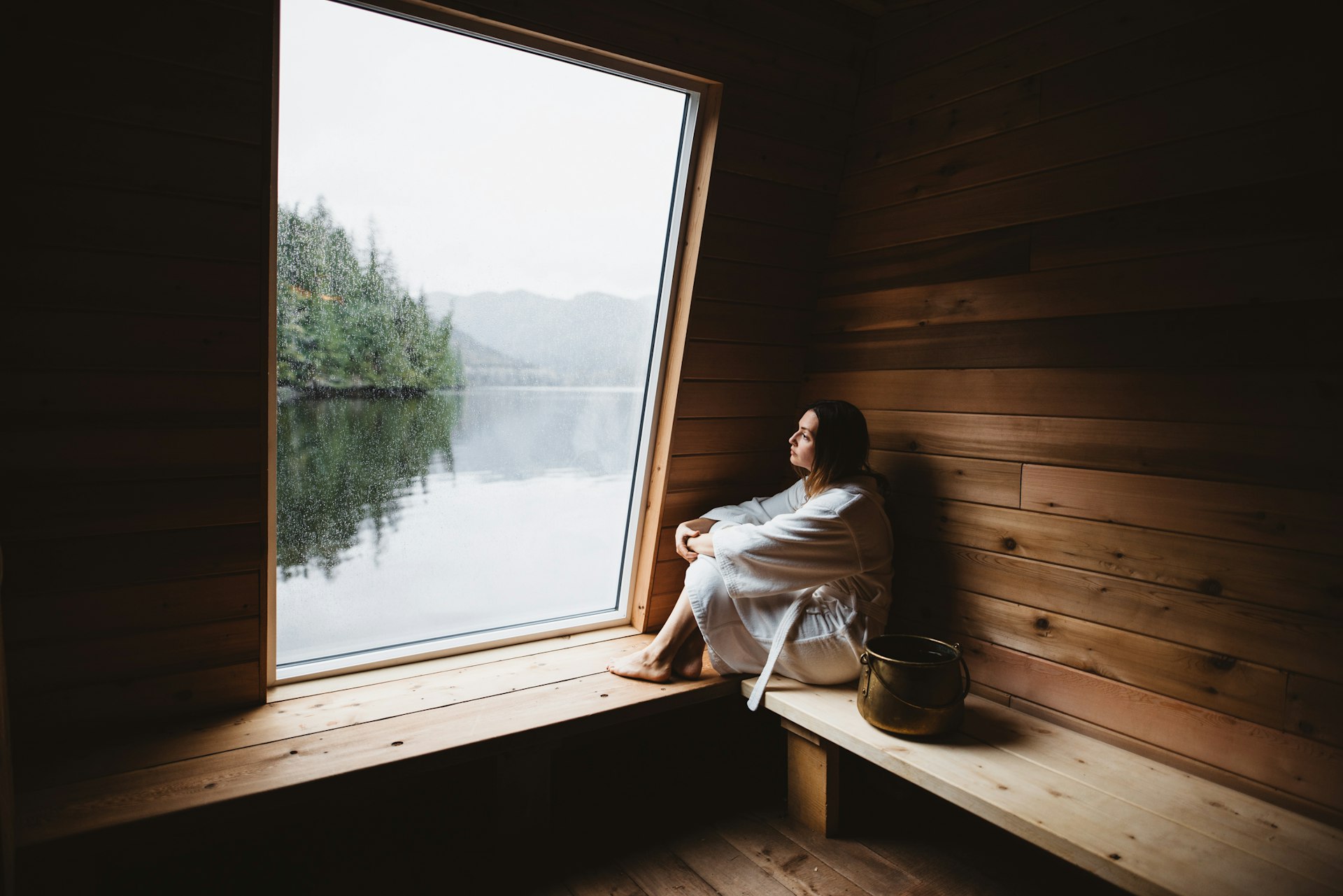 This wild British Columbia escape has a rustic floating sauna Lonely